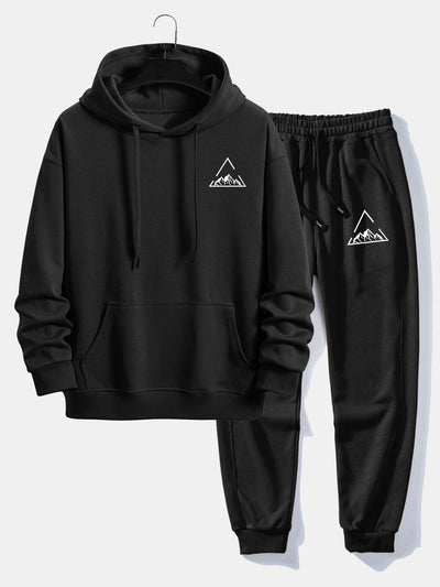 Lionel® | Triangle Mountain Print Relax Fit Hoodie & Jogging Pants