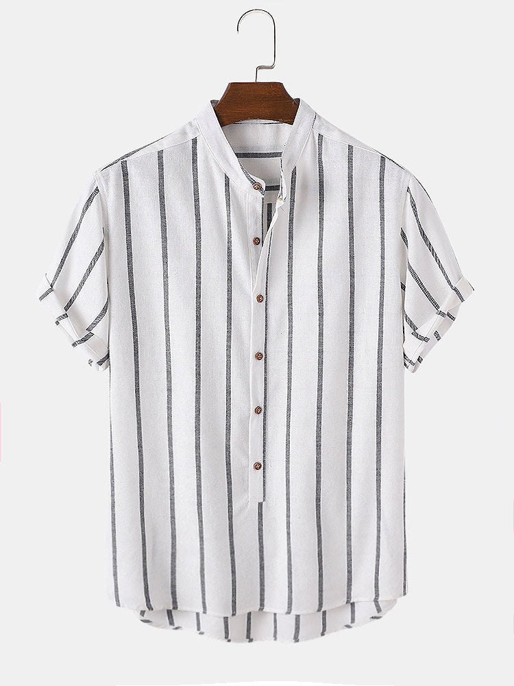 Antton® | Stripes Cotton Henley Shirts