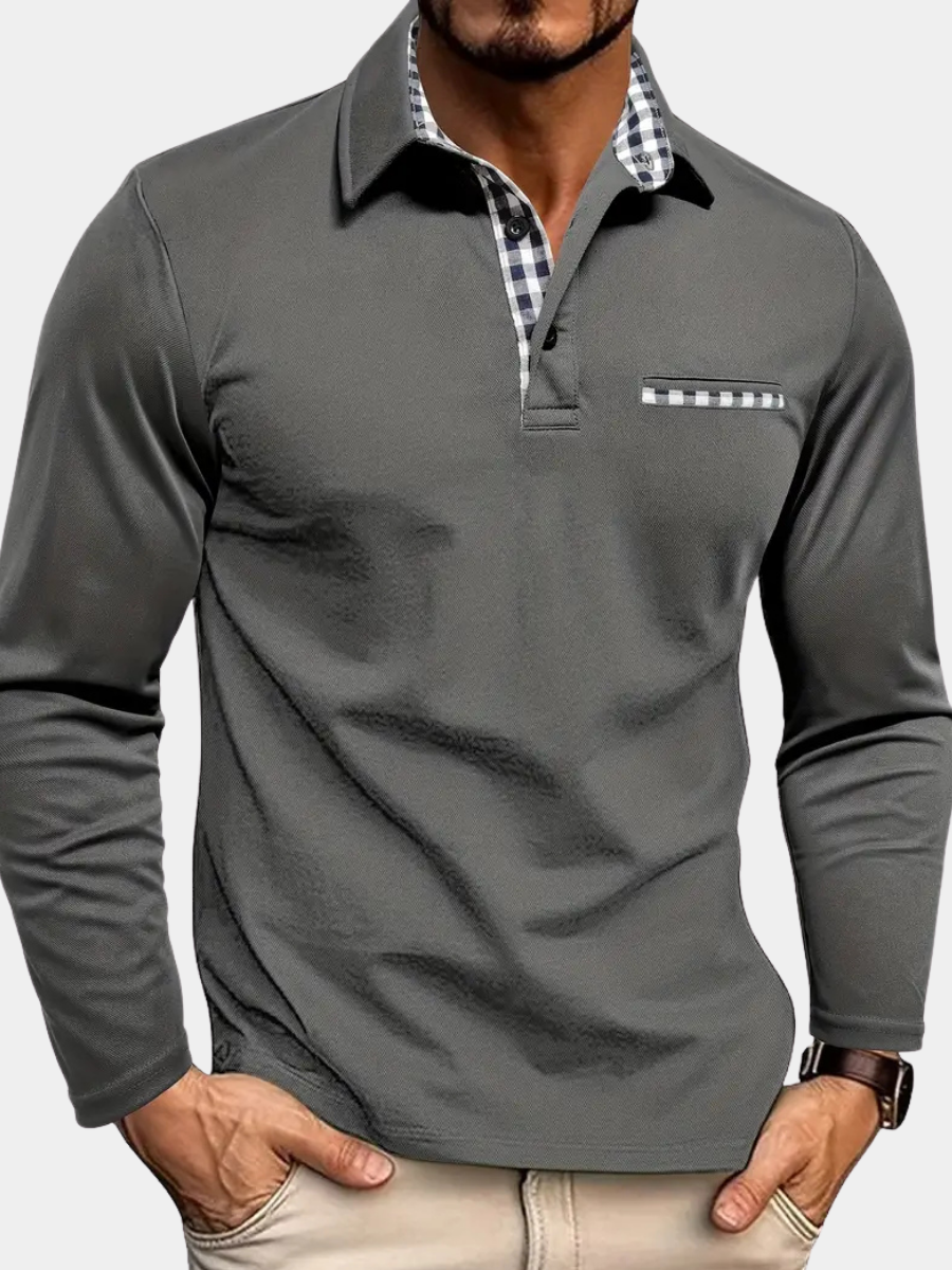 Jamal | Long Sleeve Polo Shirt