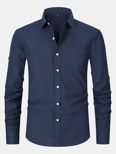 Fulvio® | Long Sleeve Pocket Button Up Oxford Shirt
