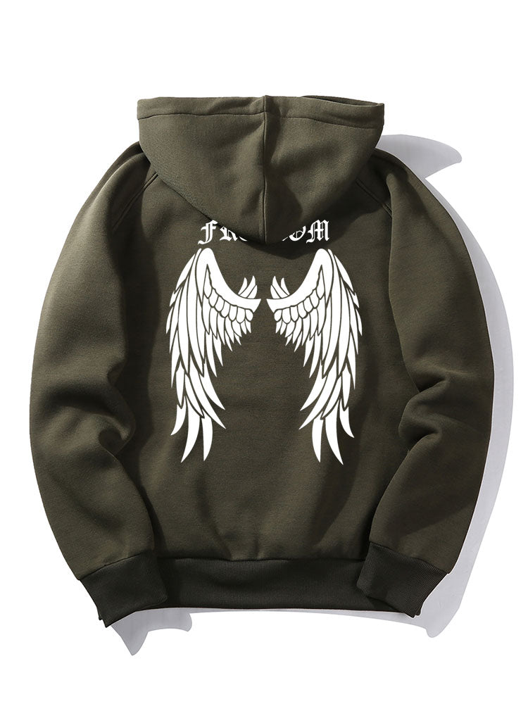 Leroy | Letter Wings Back Print Hoodie