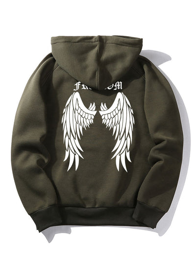 Leroy | Letter Wings Back Print Hoodie