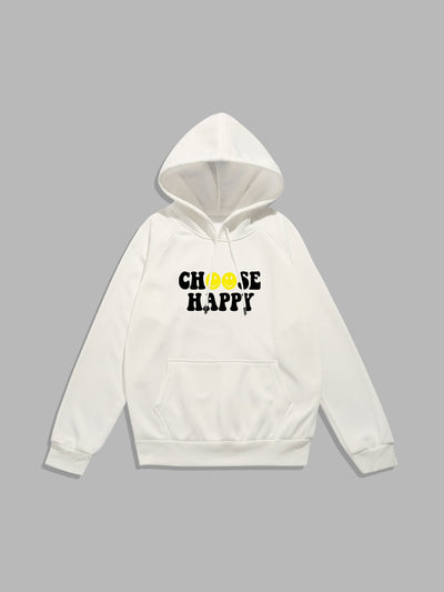Quintin | Smiley Slogan Print Hoodie