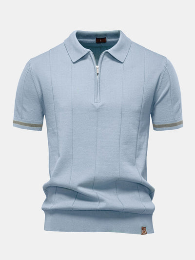 Franklin® | Contrast Trim Zipper Knit Polo Shirt