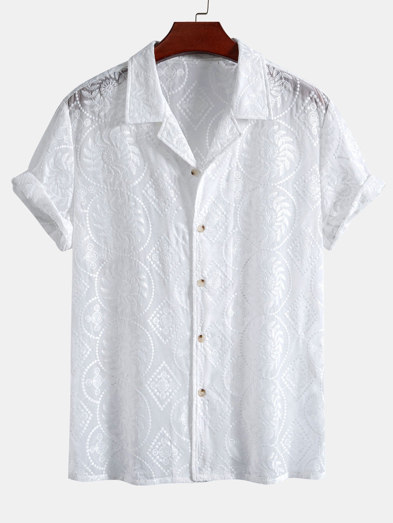 Hugo® | Embroidered Floral Cuban Shirt