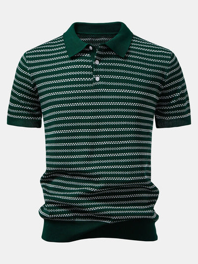 Noah | Stripe Knitted Polo Shirt