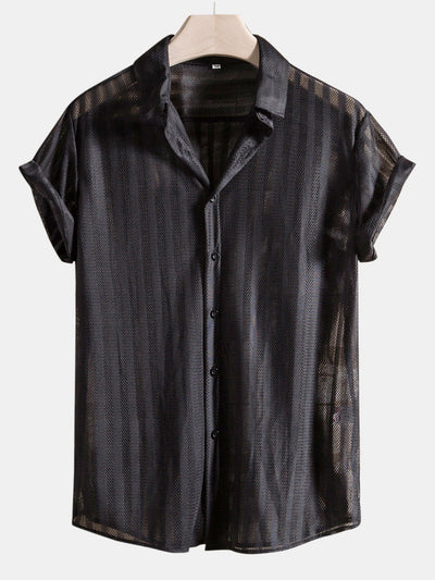 Amanzio® | Mesh Button Up Shirt