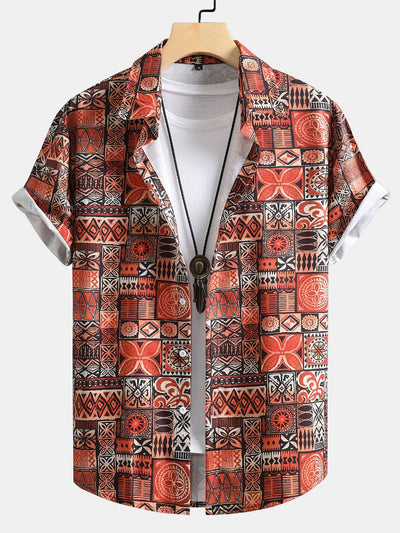 Yonathan® | Patchwork Print Button Up Shirt