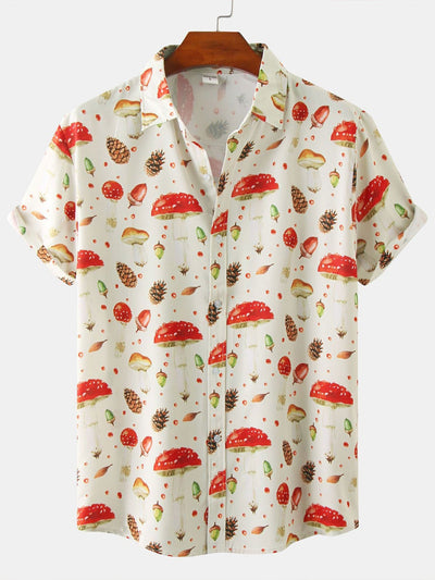 Armando® | Mushroom Pine Nuts Print Shirt