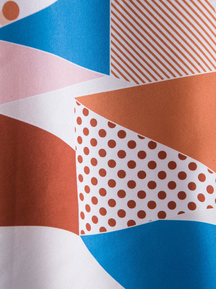 Amrit® | Geometric Polka Dot Print Shirt