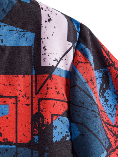 Arlen® | Mottled Geometric Print Shirt
