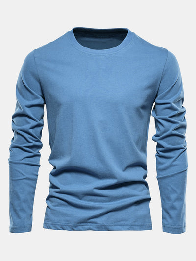Macario® | Basic Long Sleeve Cotton T-Shirt