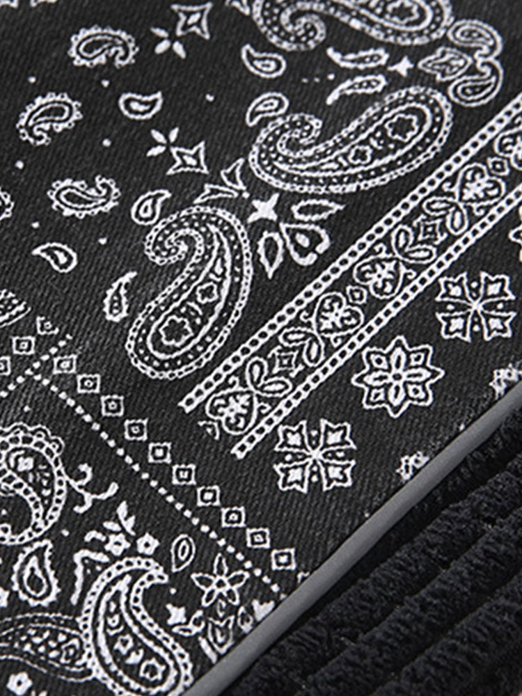 Felipe® | Corduroy Paisley Print Panel Pants
