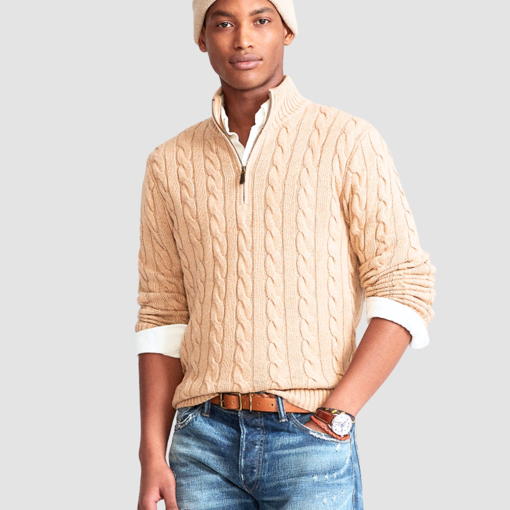 Bialas® | MV Thick Half Zipper Cotton Sweater