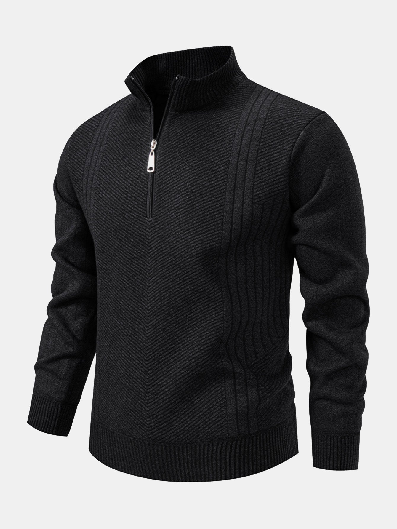 Aureliano® | Stripe Quarter Zip Sweater