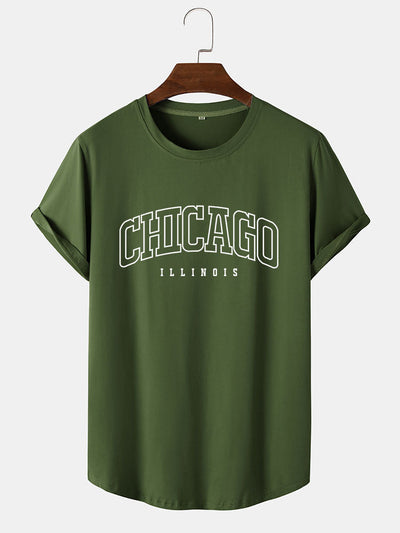 Luciano® | Chicago Print Arc Hem T-Shirt