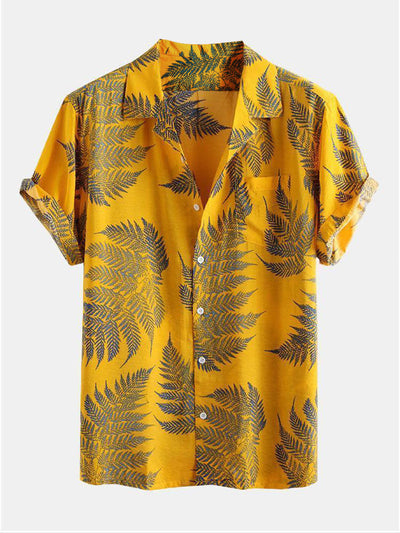 Mason® | Tropical Plants Print Shirts & Swim Shorts