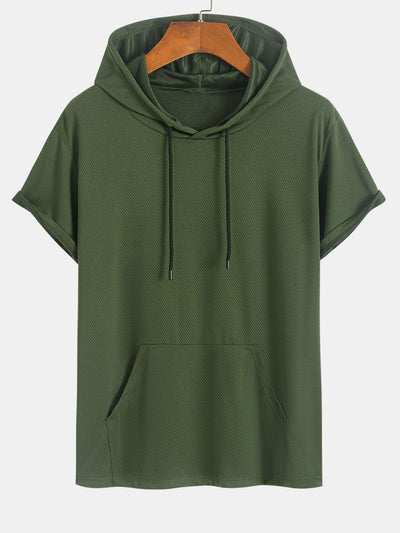 Lucas® | Athletic Mesh Kangaroo Pocket Hooded T-Shirt