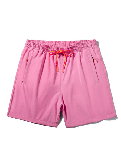 Lucas® | Tropical Flowers Print Button Up Shirt & Zip Pocket Swim Shorts