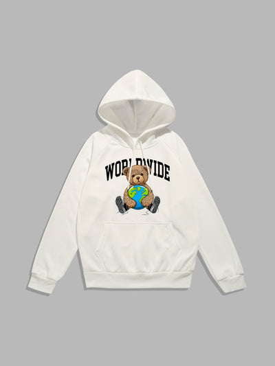 Wesley | Worldwide Bear Print Hoodie