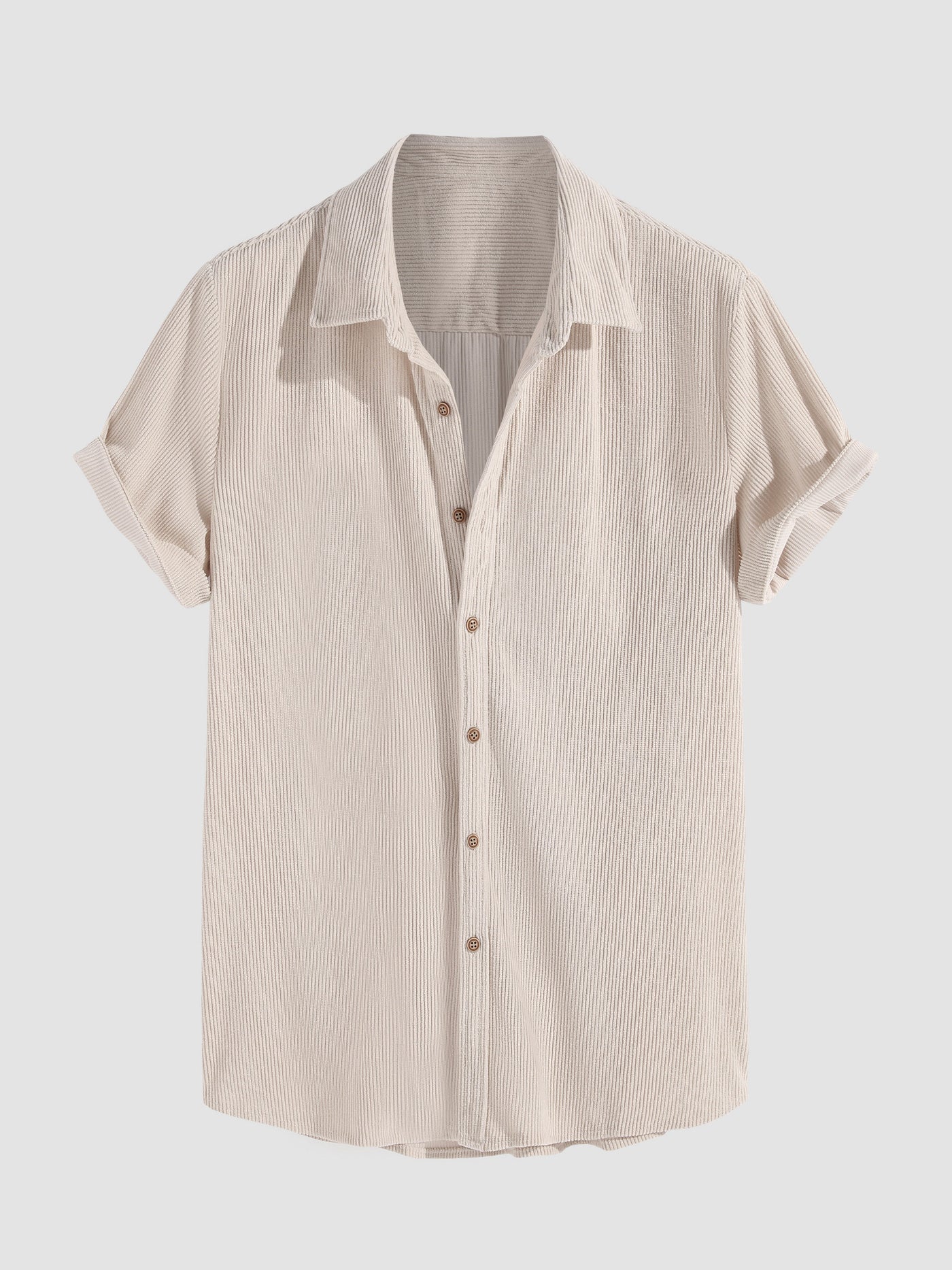 Aimeric® | Corduroy Button Up Short Sleeved Shirt