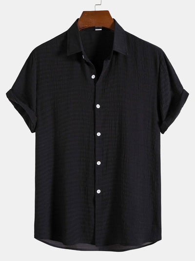 Arvy® | Textured Fabric Short Sleeve Shirt