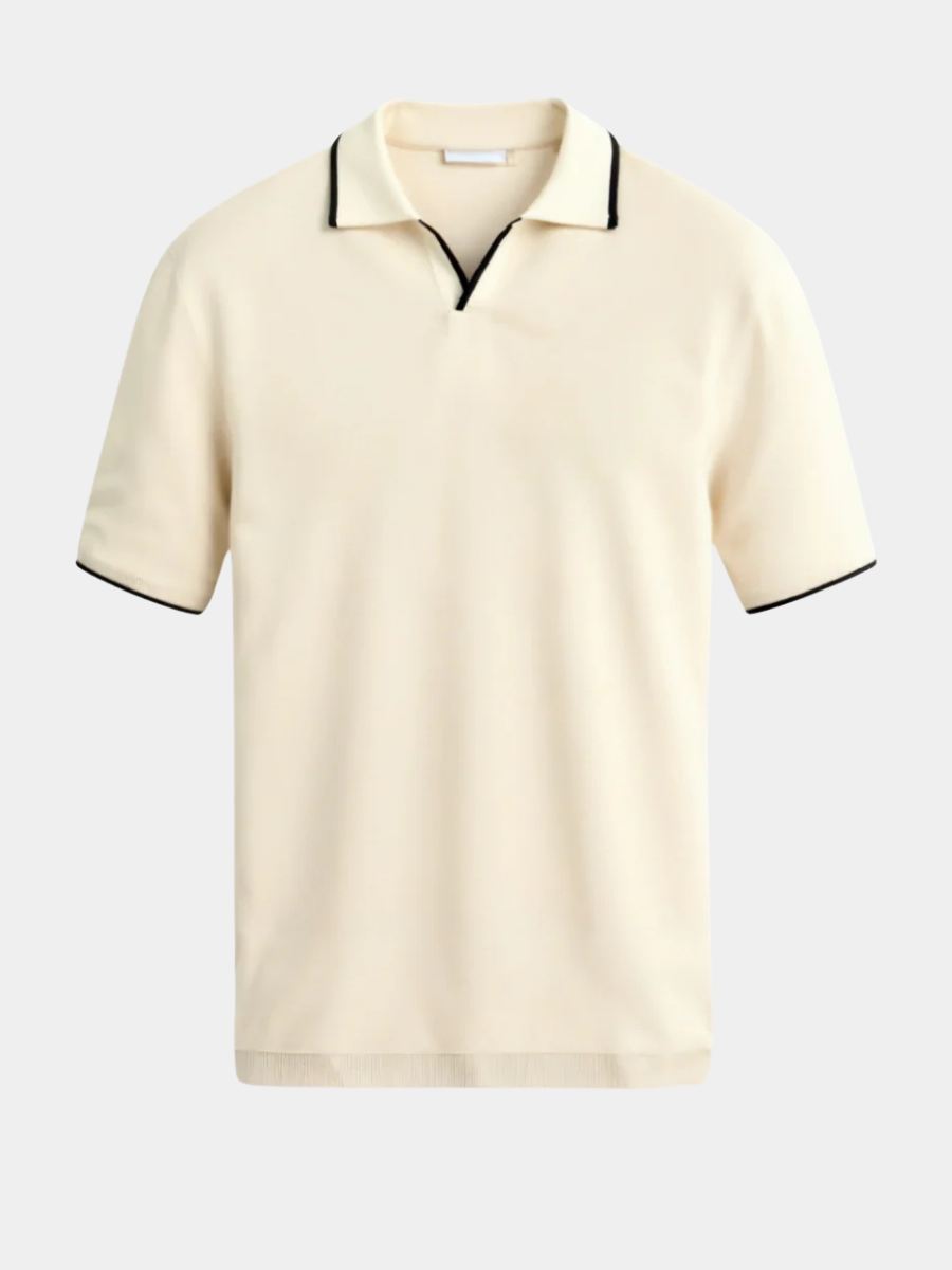 hola TAILOR-MADE PIQUÉ POLO SHIRT WITH CONTRASTING DETAILS