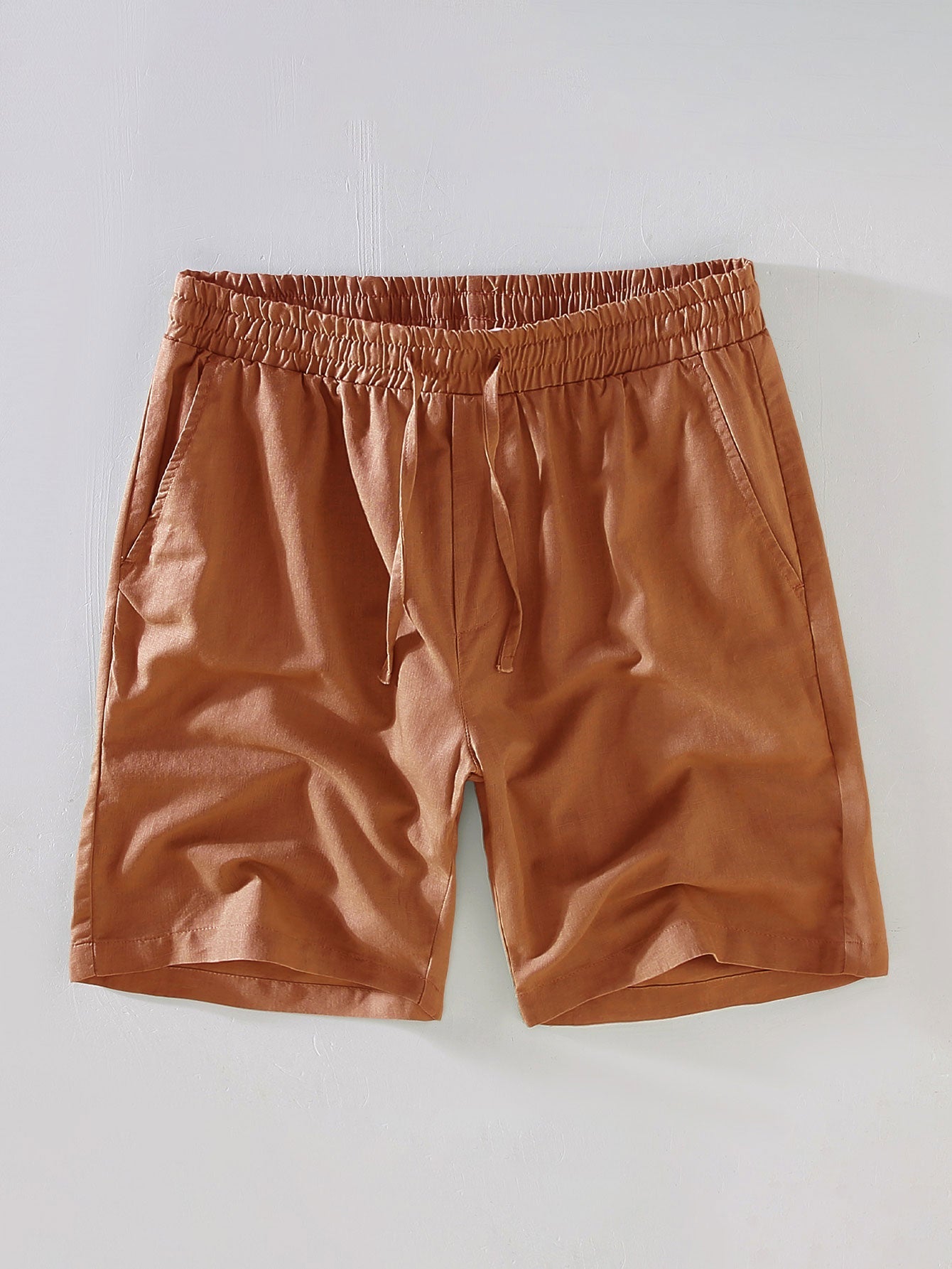 Eleazar® | Linen Cotton Blend Drawstring Shorts