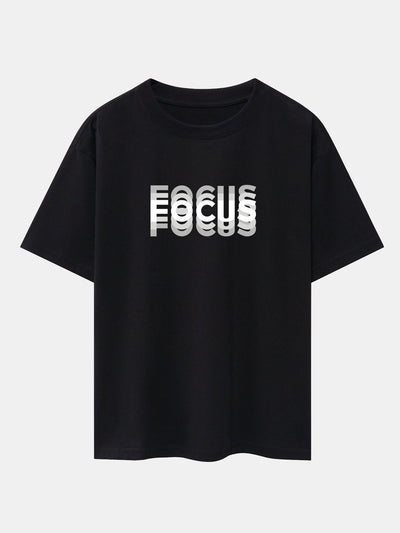 Christopher® | Focus Slogan Print Drop Shoulder Oversize T-Shirt