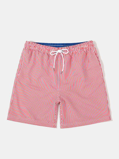 Adolphus® | 3 Pieces Vertical Striped Drawstring Swim Shorts