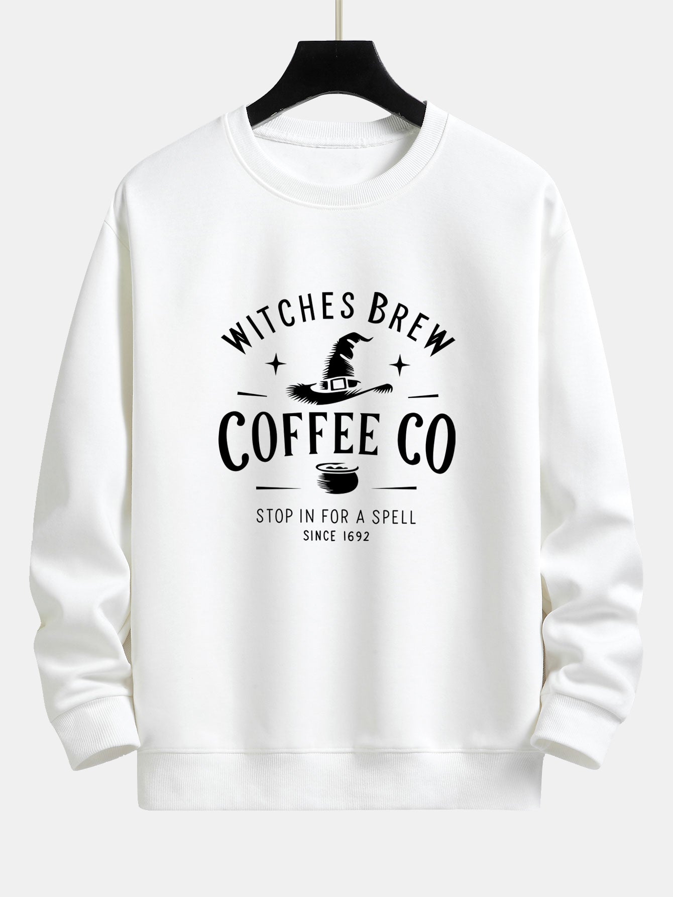 Bilal® | Witches Brew Coffee Halloween Print Relax Fit Sweatshirt