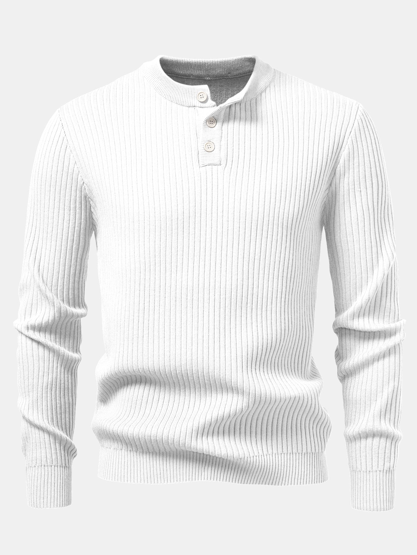 Ardal® | Ribbed Henley Neck Sweater