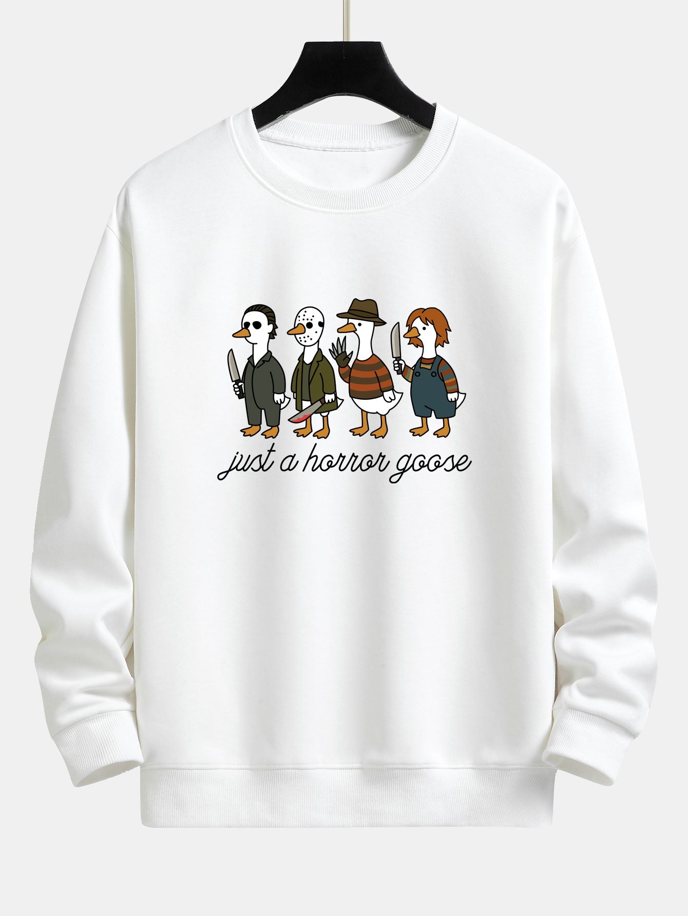 Iván® | Halloween Horror Goose Print Relax Fit Sweatshirt