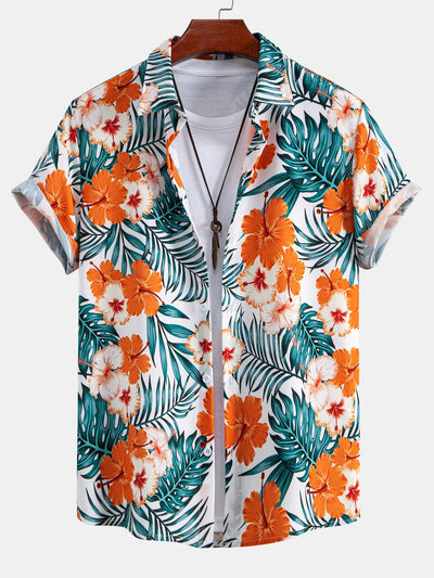 Lyle® | Tropical Flowers Print Button Up Shirt