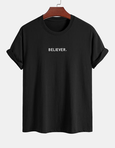 Octavio® | Believer Print Cotton T-Shirt