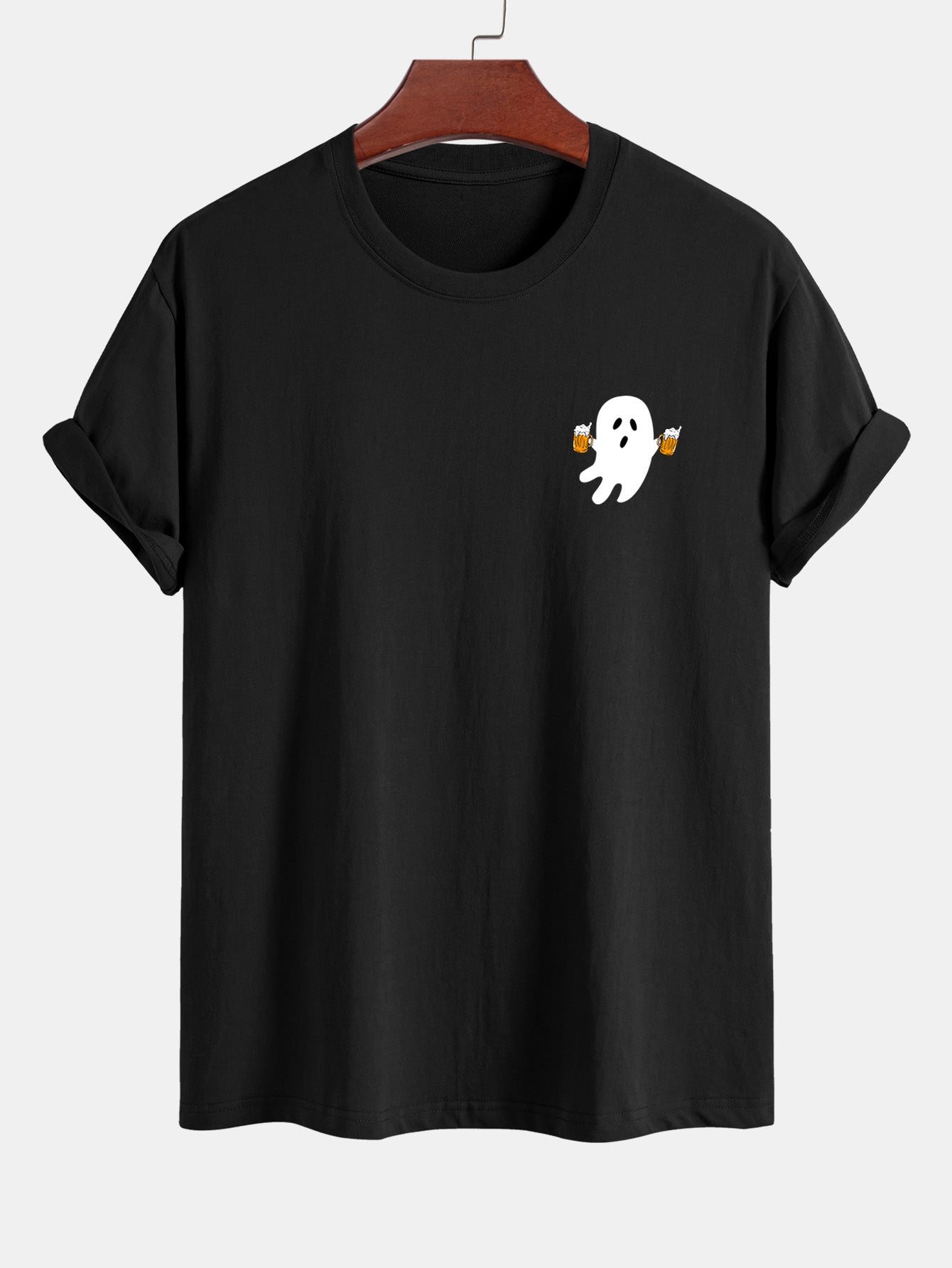 Joaquim® | Regular Fit Beer Ghost Print Cotton T-Shirt