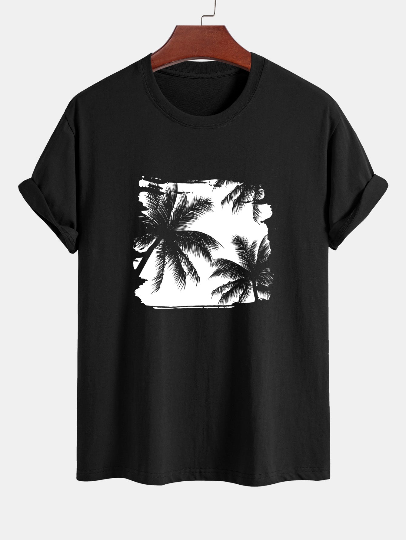 Isaac® | Palm Trees Silhouette Print Cotton T-Shirt
