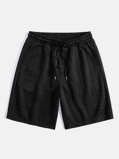 Aarón® | Twist Jacquard Arc Hem T-Shirt & Twist Jacquard Shorts