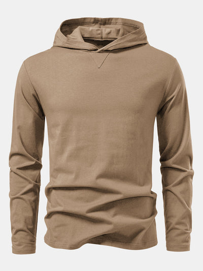 Lino® | Long Sleeved Cotton Hooded T-Shirt