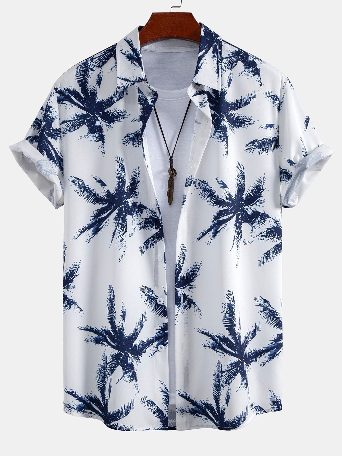Attila® | Palm Tree Print Button Up Shirt