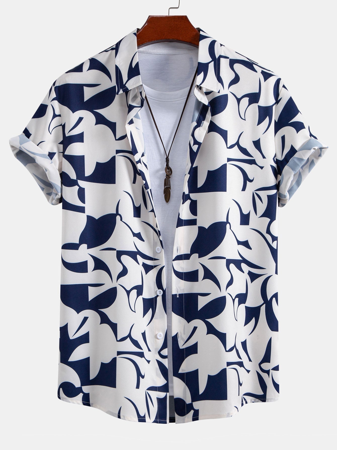 Juan® | Color Block Print Button Up Shirt