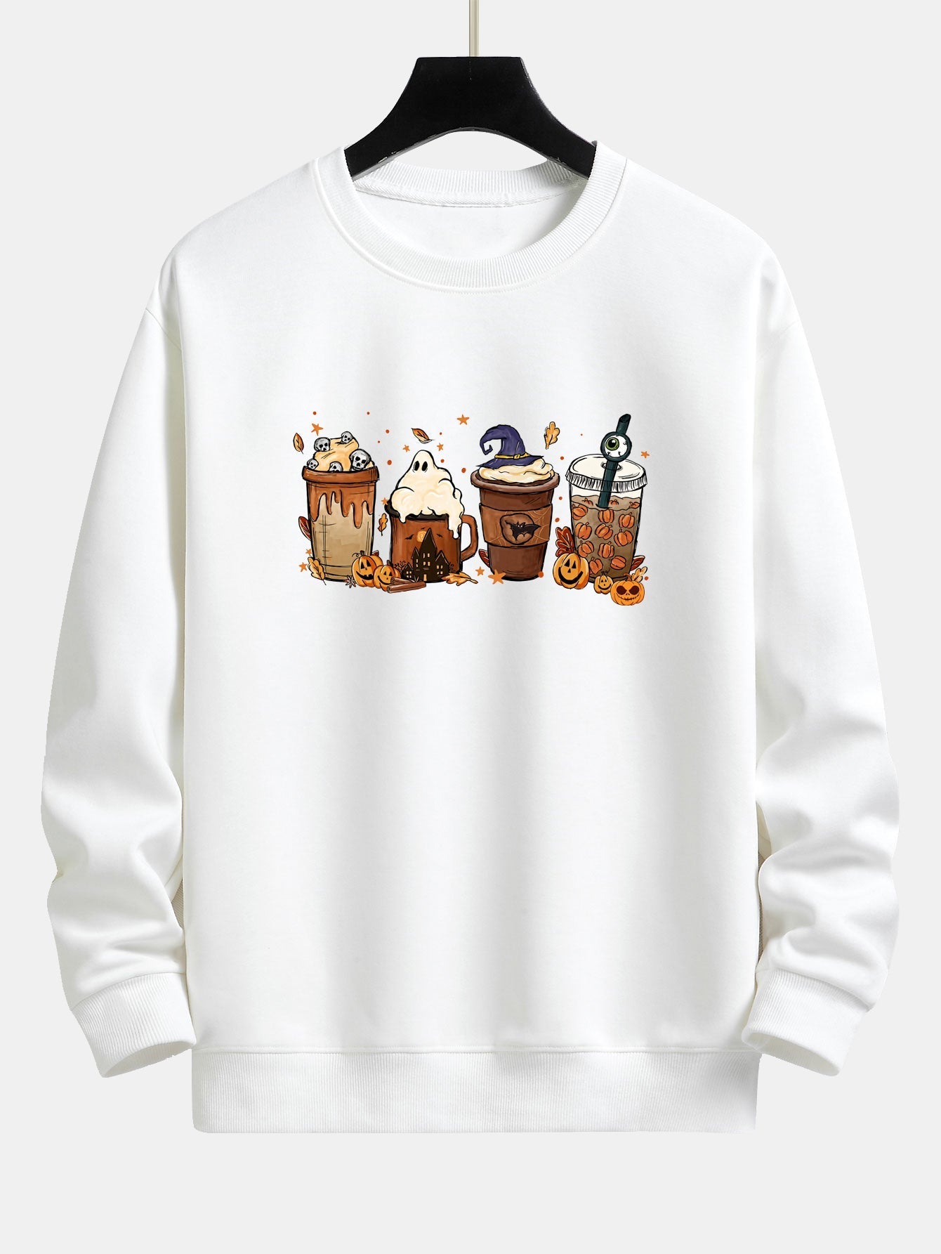 Blas® | Halloween Coffee Print Relax Fit Sweatshirt