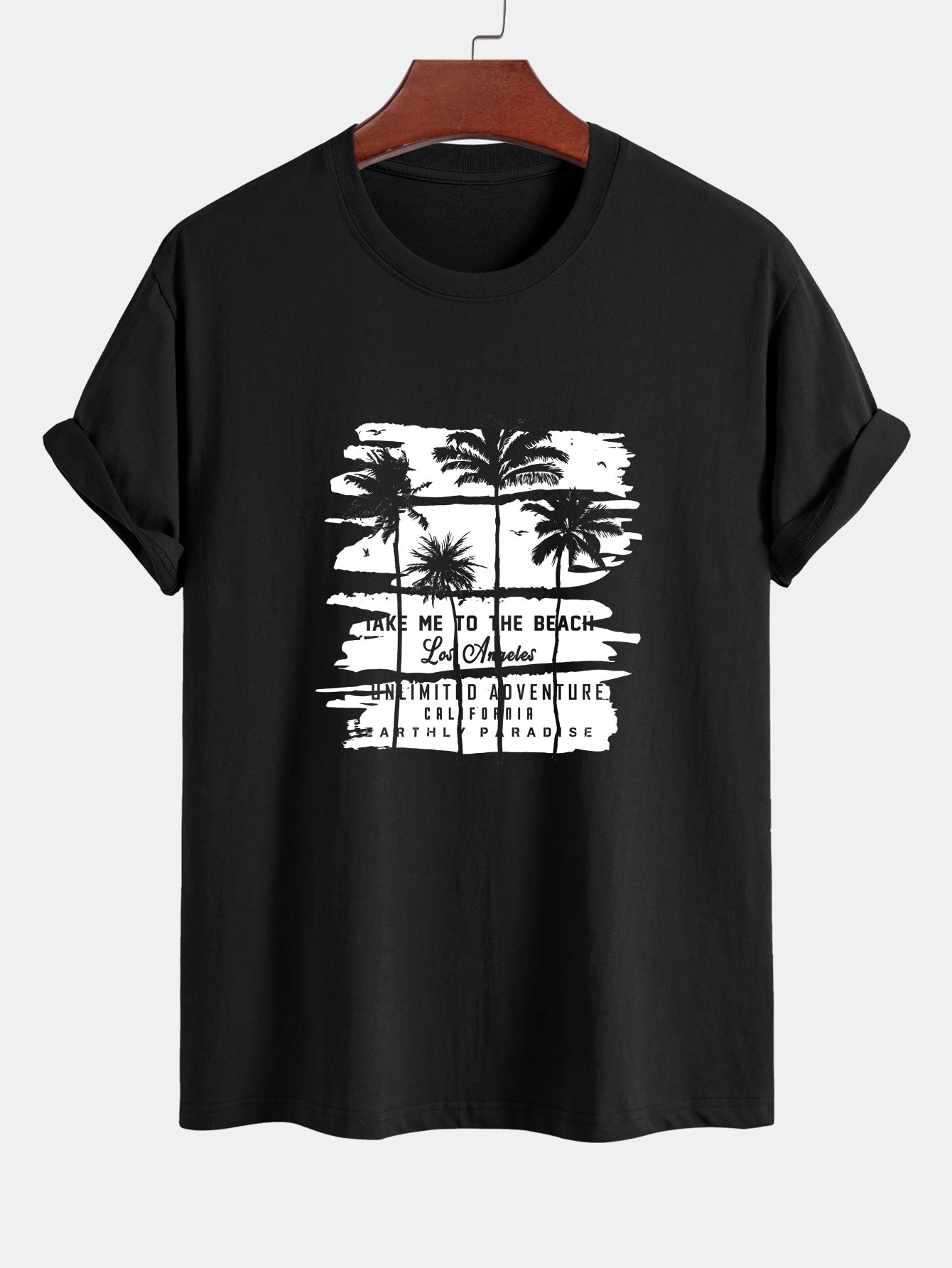 Delfín® | Palm Tree Silhouette Print Cotton T-Shirt