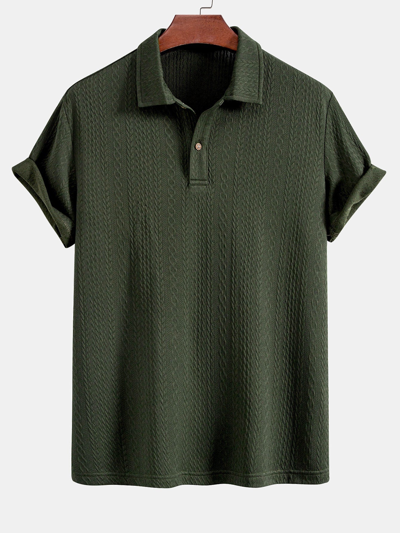 Sebastian | Textured Jacquard Knit Polo Shirt