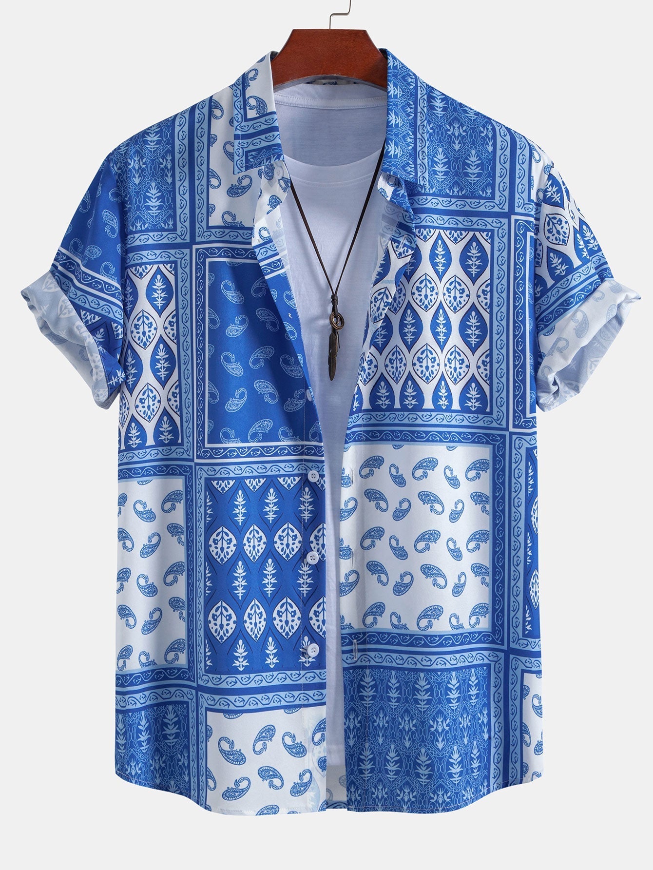 Magnus® | Paisley Border Button Up Shirt