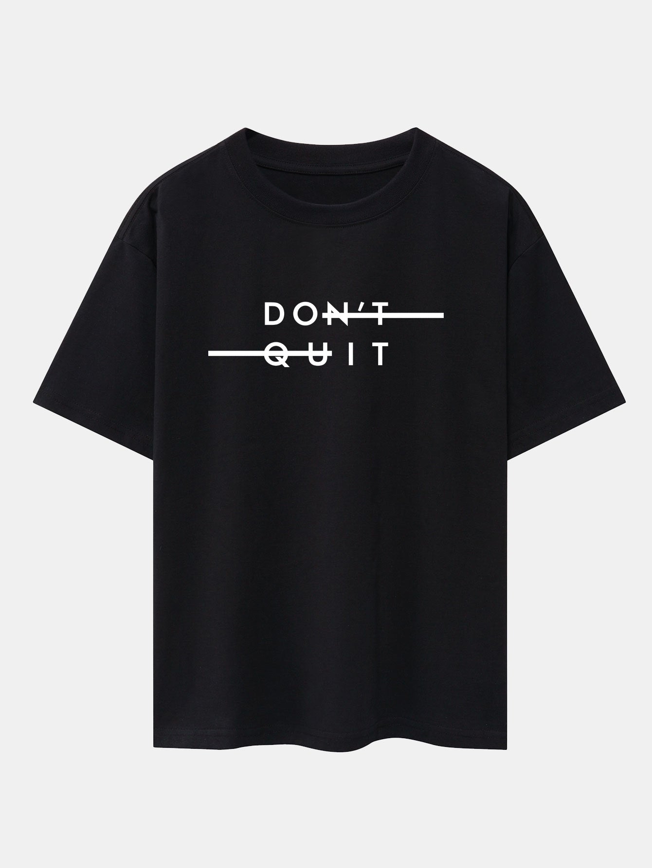 Dustin® | Don'T Quit Print Drop Shoulder Oversize T-Shirt