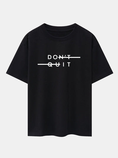 Dustin® | Don'T Quit Print Drop Shoulder Oversize T-Shirt
