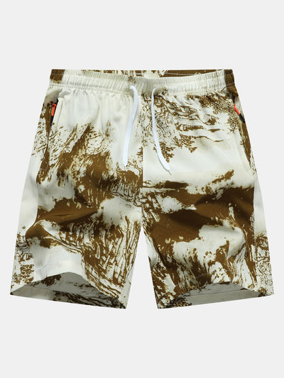Leocadius | Ink Print Zipper Pocket Shorts