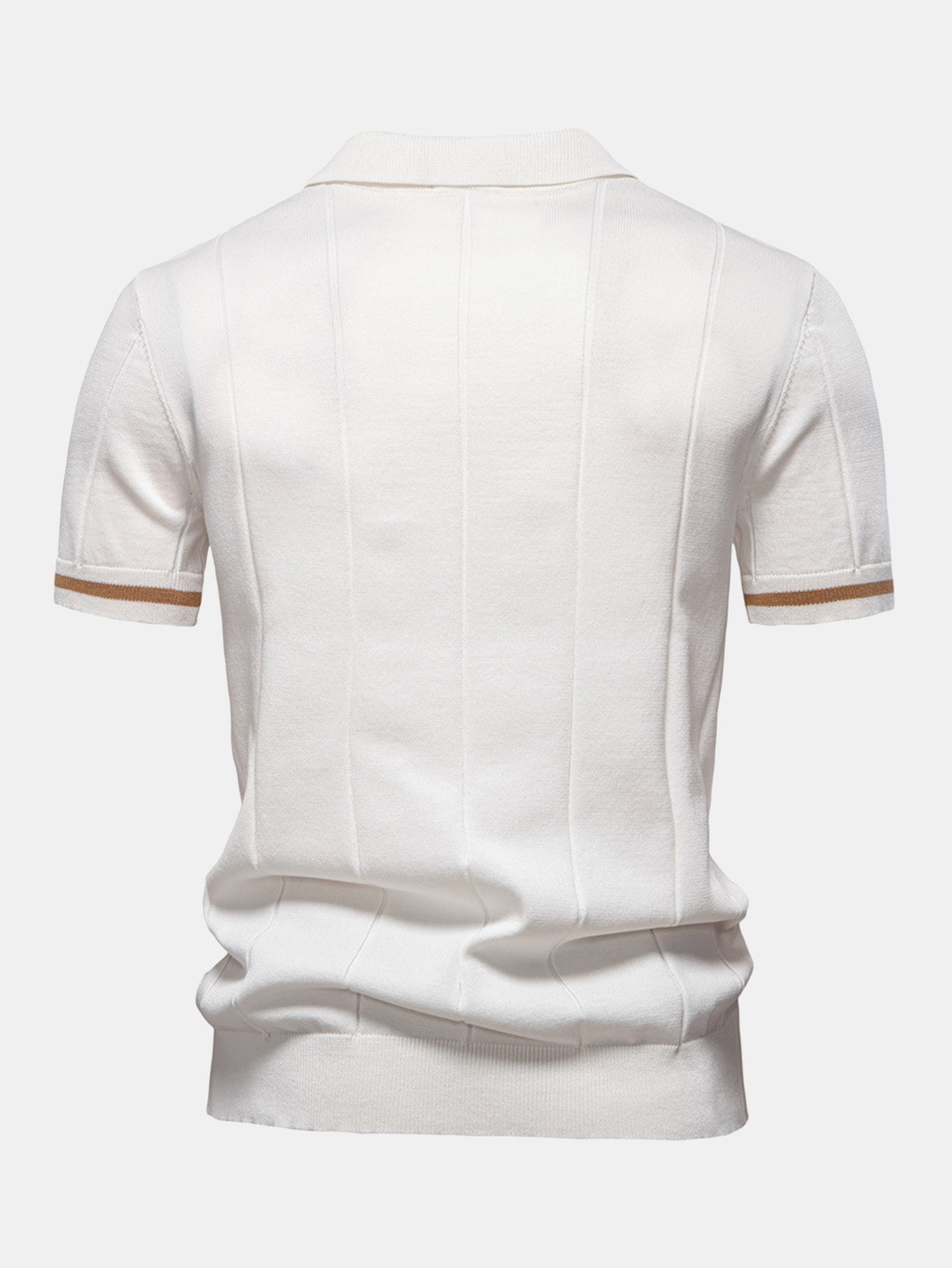 Grayson | Contrast Trim Zipper Knit Polo Shirt