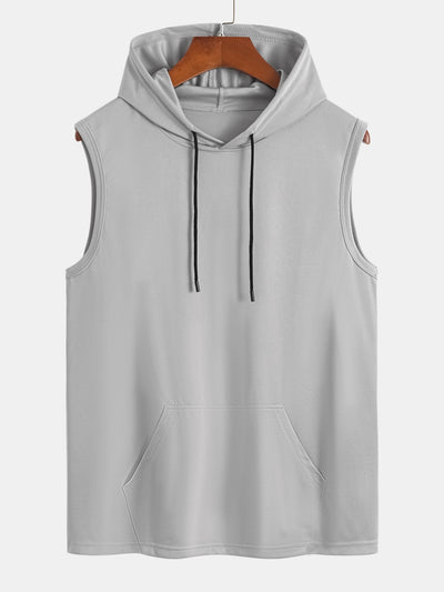 Juvenal® | Athletic Mesh Kangaroo Pocket Hooded Tank